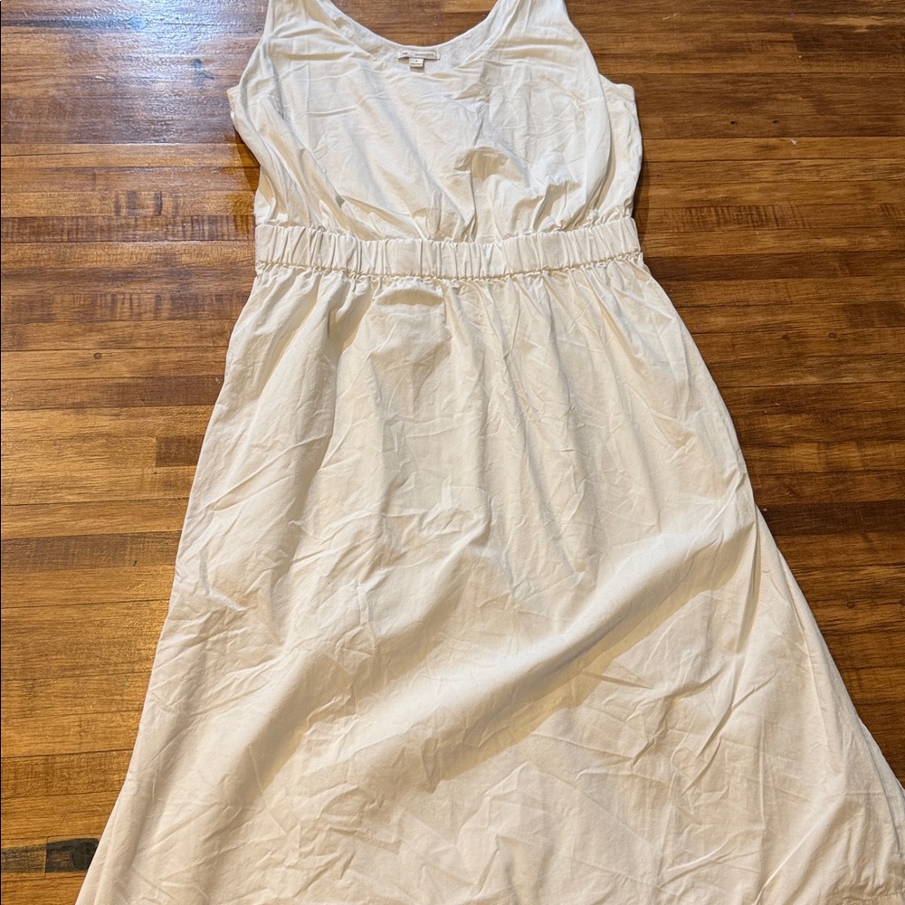 GAP Cream Sleeveless Elastic-Waist Maxi Dress